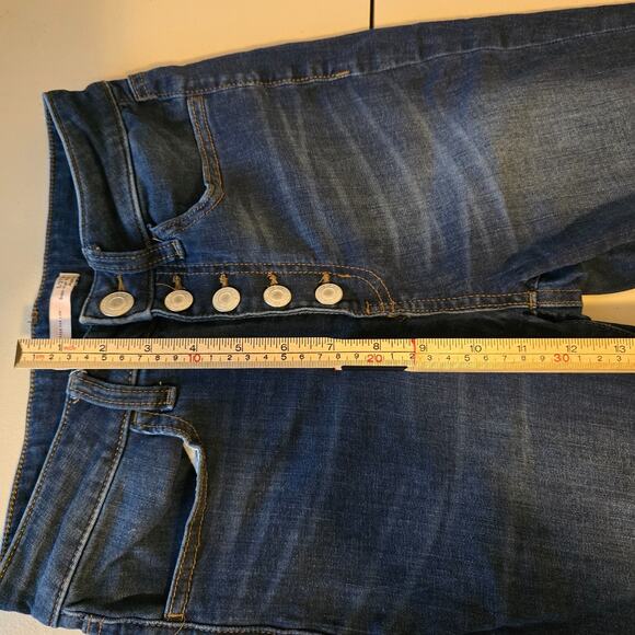 So Jegging Juniors 5/27 Blue Dark Wash Button Fly Super High Rise - Picture 11 of 16